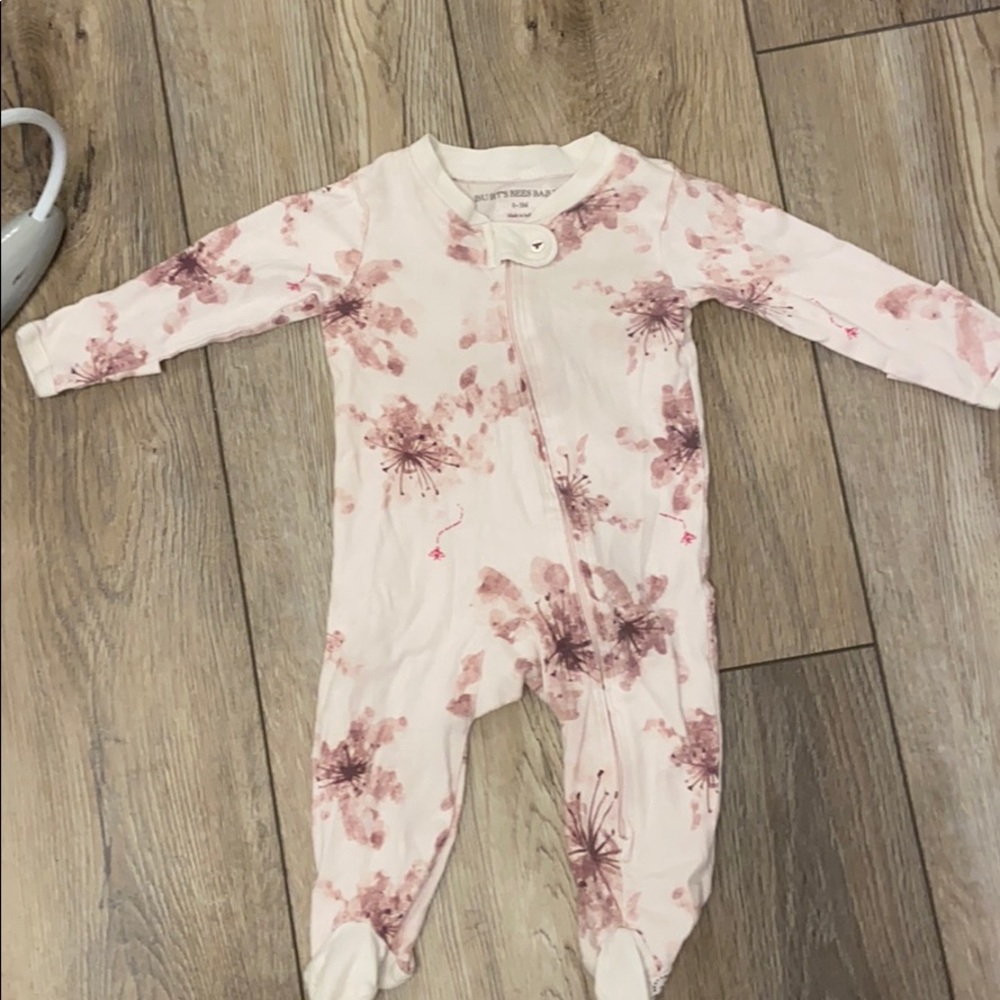 Burts bees sleeper zip up onesies.